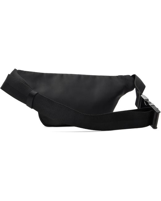 HUGO Black Stacked Logo Belt Bag for men