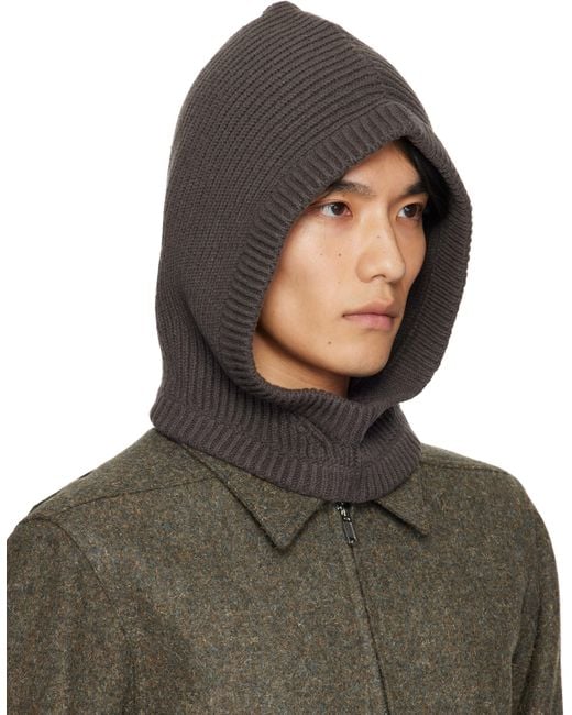 Rick Owens Green Concordians Cashmere Hood for men