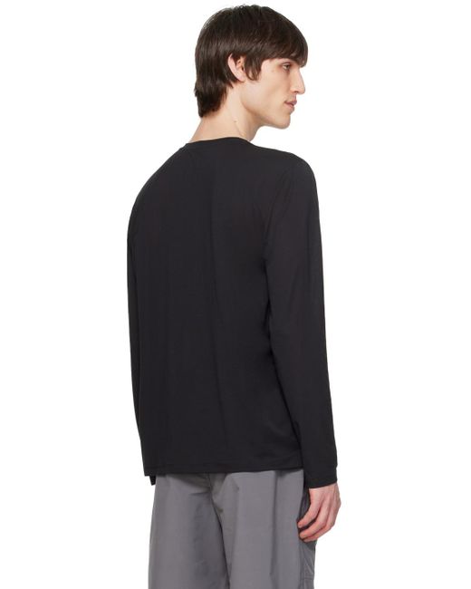 The North Face Black Wander Long Sleeve T-shirt for men