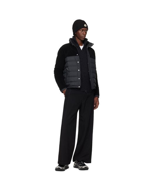 Moncler Black Mistral Teddy Short Down Jacket for men