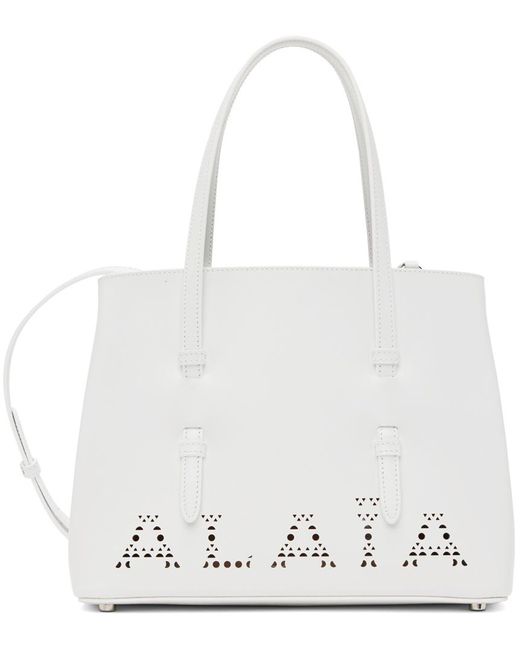 Alaïa Leather Alaïa Mina 25 Shoulder Bag in White - Save 17% | Lyst