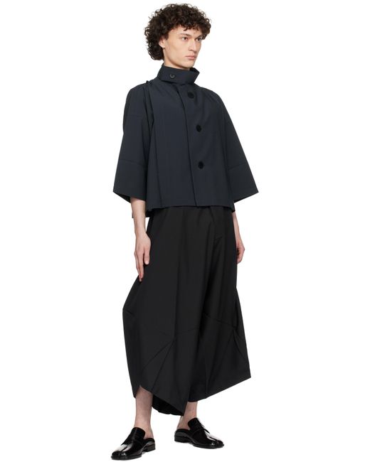 Issey Miyake Black Unified Half Cubes Trousers for men