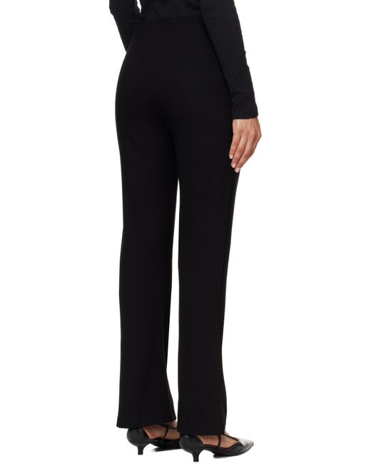 Leset Black Rio High Waist Flare Trousers