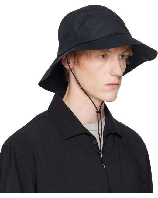 Snow Peak Black Gore-Tex Rain Hat for men