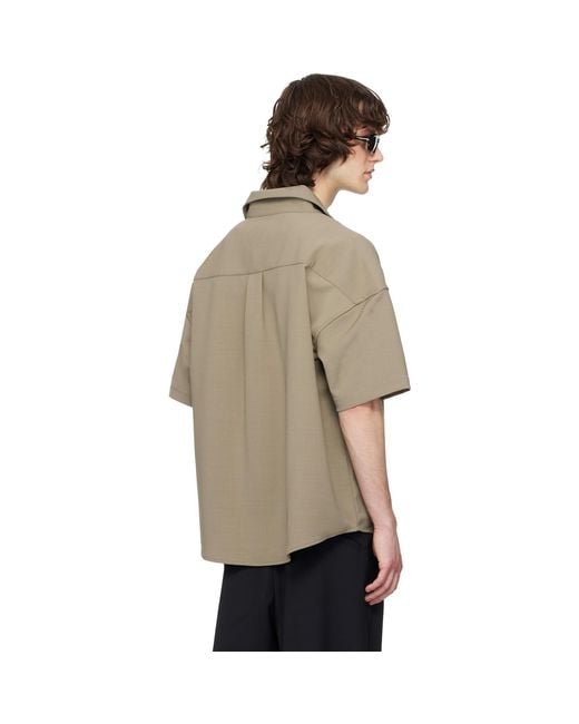 Entire studios Natural Taupe Short Sleeve Shirt for men