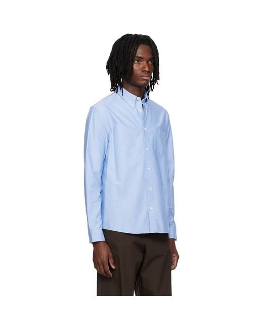 A.P.C. Blue New Greg Shirt for men
