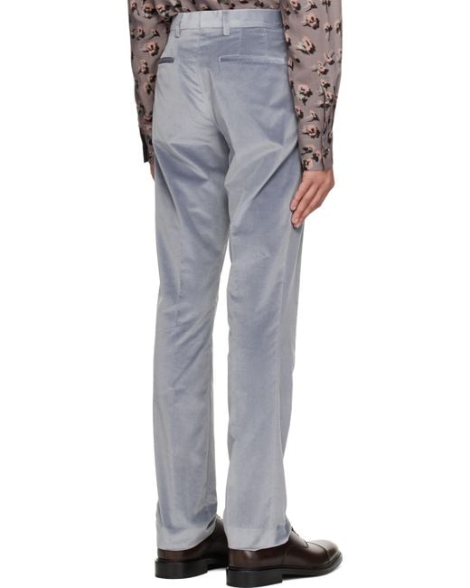 Paul Smith Black Slim-Fit Velvet Trousers for men