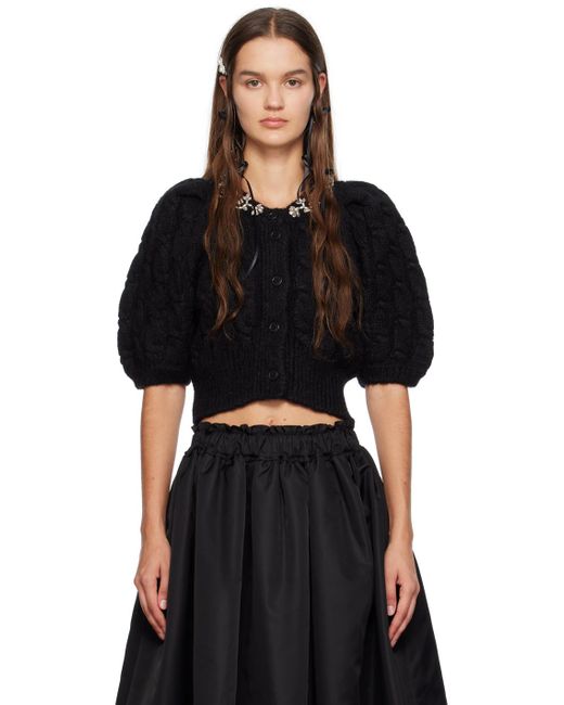 Simone Rocha Ssense Exclusive Black Cardigan