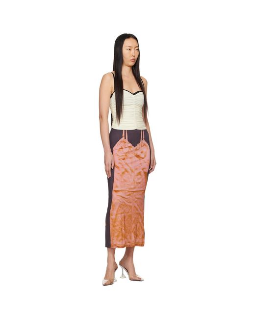 Miaou Multicolor White Renzo Tube Top
