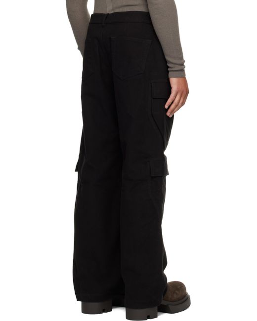 Rick Owens Black Concordians Double Cargo Pants for men