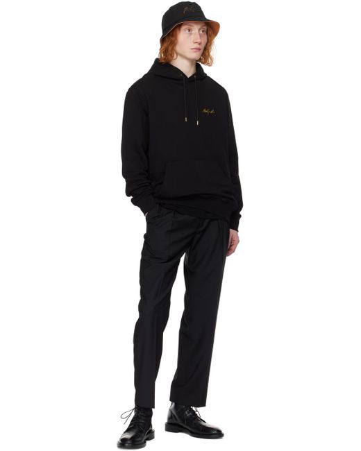 Paul Smith Black Embroidered Hoodie for men