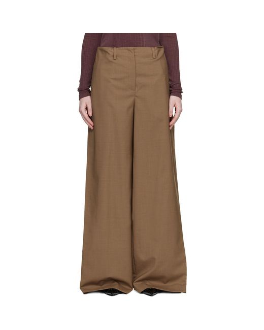 Mugler Brown Super Fine Mela Trousers