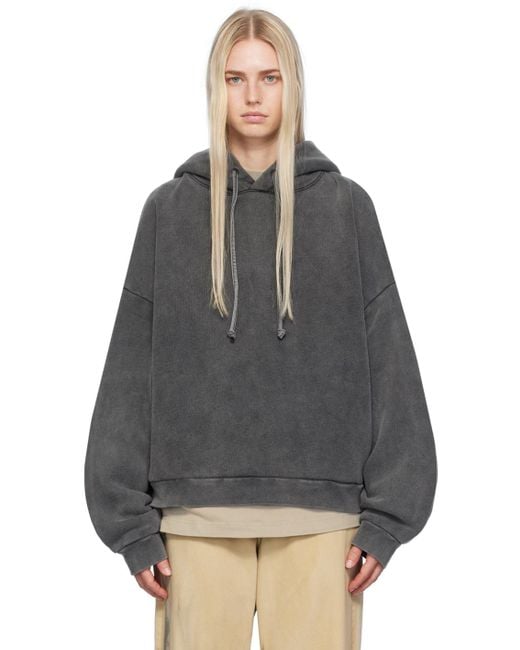 Acne Black Garment-Dyed Hoodie