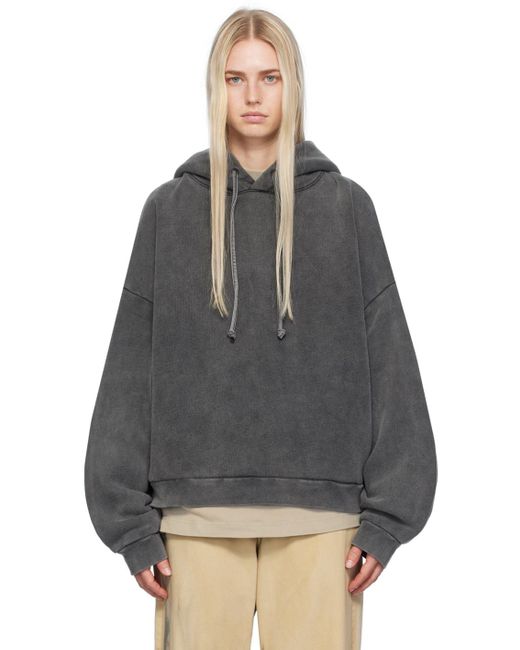 Pull À Capuche Teint En Plongée Noir Acne en coloris Black