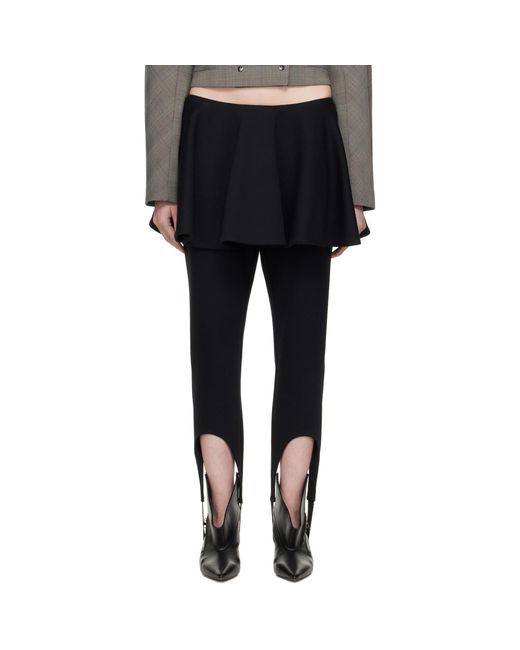 FIDAN NOVRUZOVA Black Ashlyn Stirrup Skirt Leggings