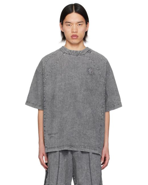 T-shirt gris à effet délavé Wooyoungmi pour homme en coloris Gray