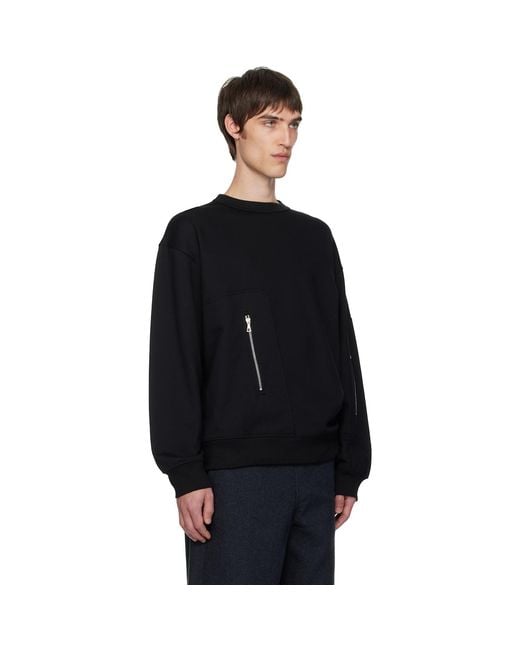 Dries Van Noten Black Strap Sweatshirt for men