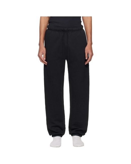 Skims Black Fleece Lounge Relaxed Sweatpants for men