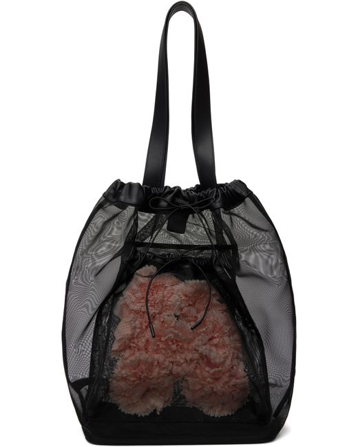 Simone Rocha Black Carnation Pocket Tote