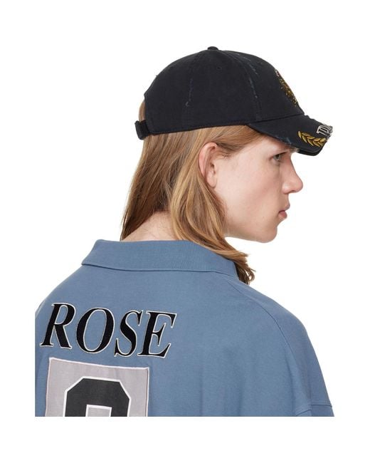 Martine Rose Blue Cut Peak Cap for men