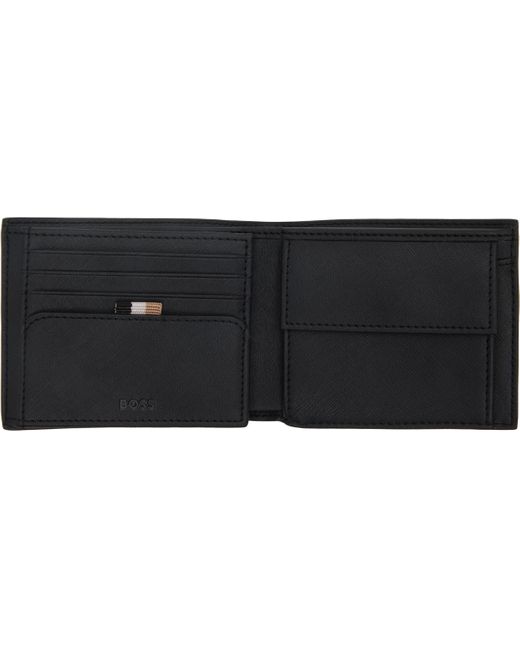 メンズ Boss ブラック Foil Logo 財布 Black