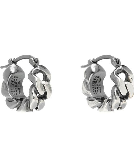MM6 by Maison Margiela Black Chain Earrings
