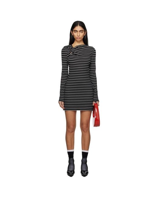 MSGM Black Striped Minidress
