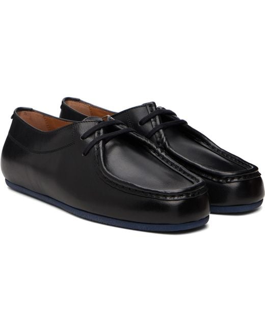 Jil Sander Black Hood Lace-Up Derbys