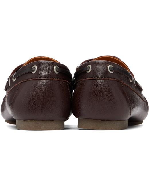 A.P.C. Brown Camille Boat Shoes for men