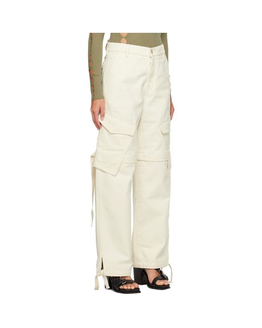 Dion Lee Natural White Parachute Jeans