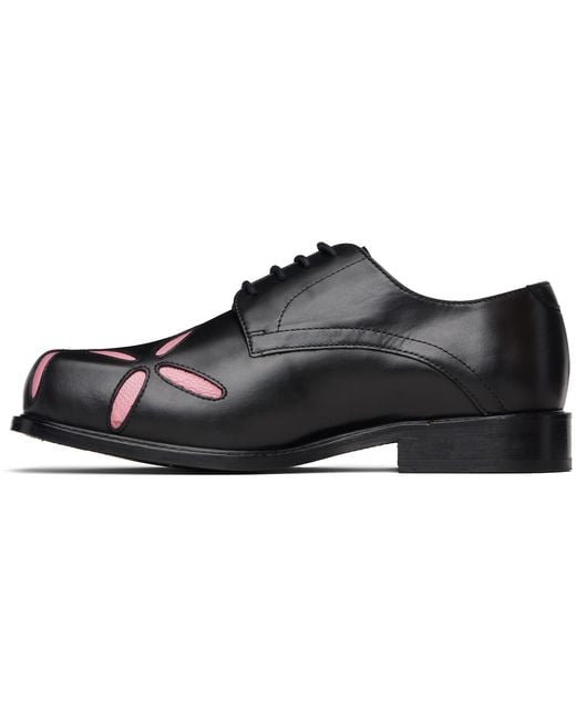 STEFAN COOKE Black Ssense Exclusive & Slashed Square Toe Derbys for men