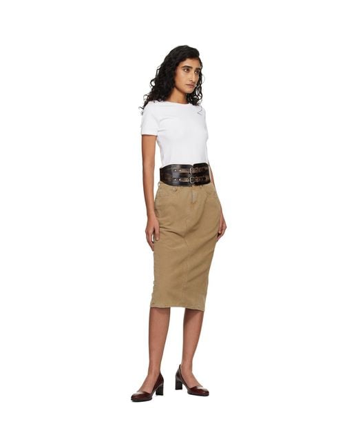 Our Legacy Black Tan Sunny Girdle Belt