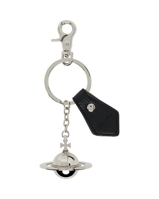 Vivienne Westwood Black 3D Orb Keychain for men