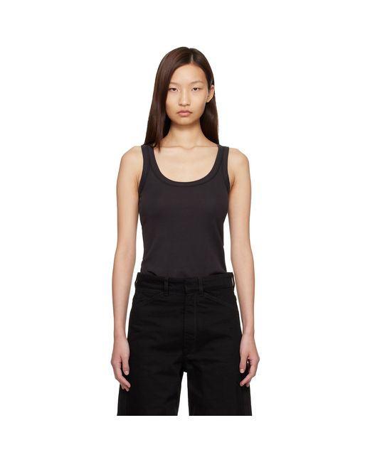 Lemaire Black Rib Tank Top