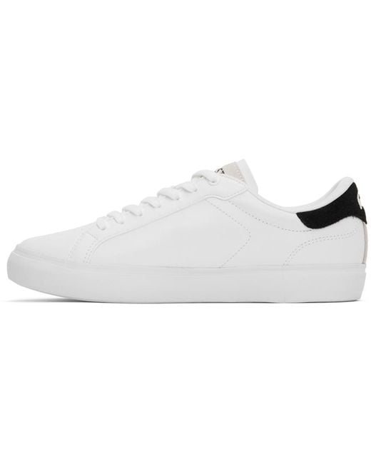 Lacoste White & Black Powercourt Leather Sneakers for men