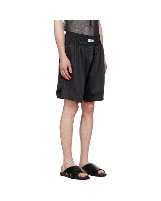 GmbH Black Nusret Satin Boxing Shorts for men