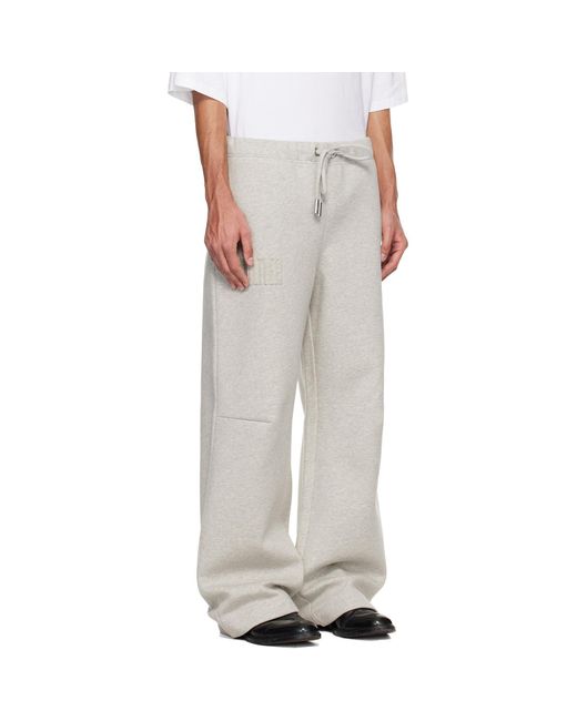 Jean Paul Gaultier White 'The Embossed Gaultier' Lounge Pants for men