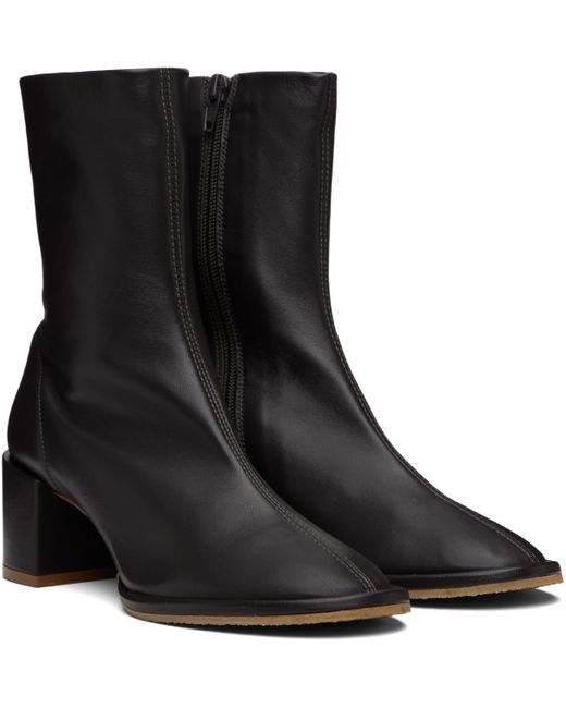 By Far Black Josiah Lamb Nappa Leather Ankle Boots