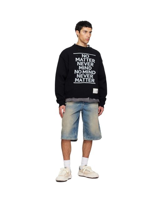 Maison Mihara Yasuhiro Black Off- Blakey Og Sole Graffiti Printed Canvas Sneakers for men