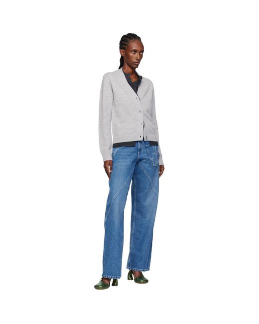 J.W. Anderson Blue Twisted Workwear Jeans