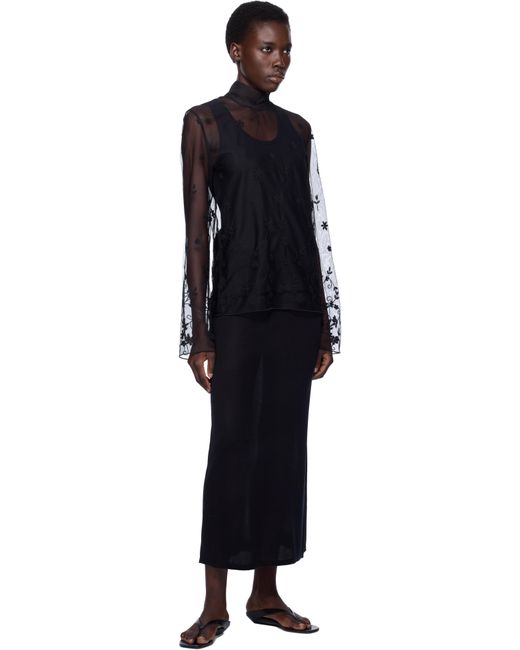 Totême  Black Knit Maxi Skirt
