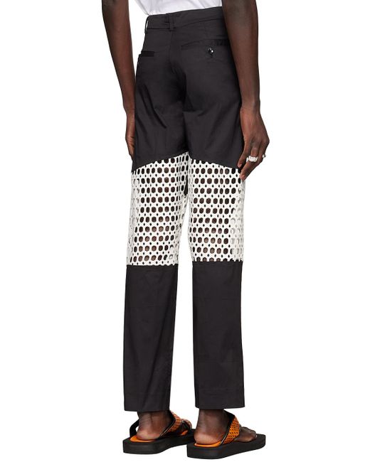 TOKYO JAMES Black Ssense Exclusive Cotton Trousers for men