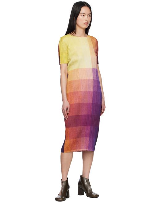 Pleats Please Issey Miyake Black Photon Maxi Dress