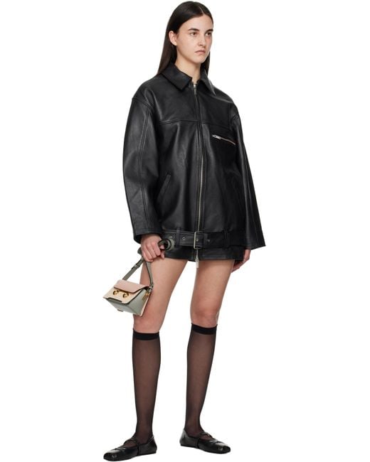 Marni Black Leather Trunkaroo Mini Shoulder Bag