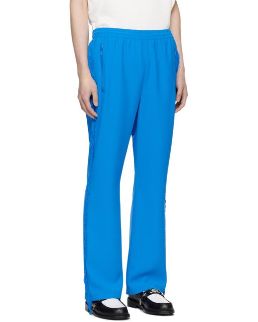 Pantalon de survêtement bleu à franges Needles pour homme en coloris Blue