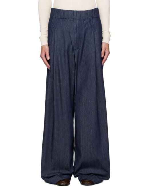 Dries Van Noten Blue Drawstring Jeans for men