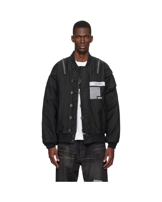 Yohji Yamamoto Black Neighborhood Edition Mod A-1 Deck Bomber Jacket for men