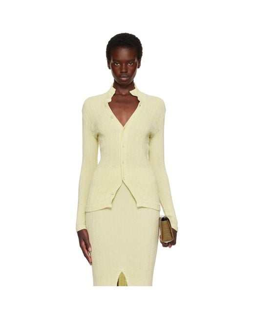 Issey Miyake Natural Off- Rill Cardigan