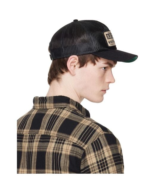 RRL Black Western Trucker Cap for men