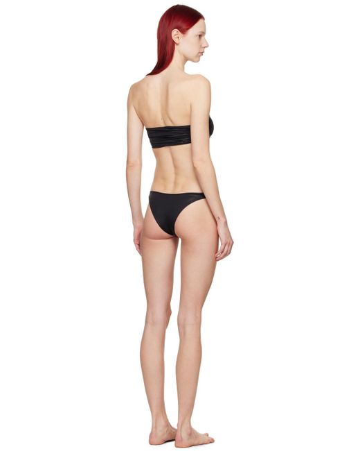 The Attico Black Strapless Bikini